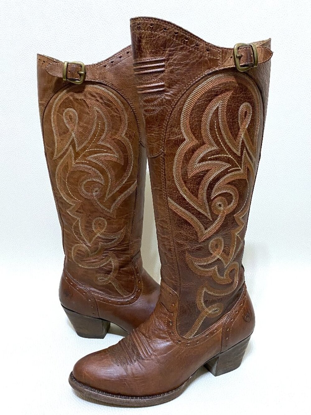 Womens Ariat Wanderlust Boots Size 6 B Brown Tall Cowgirl Western Riding Boot